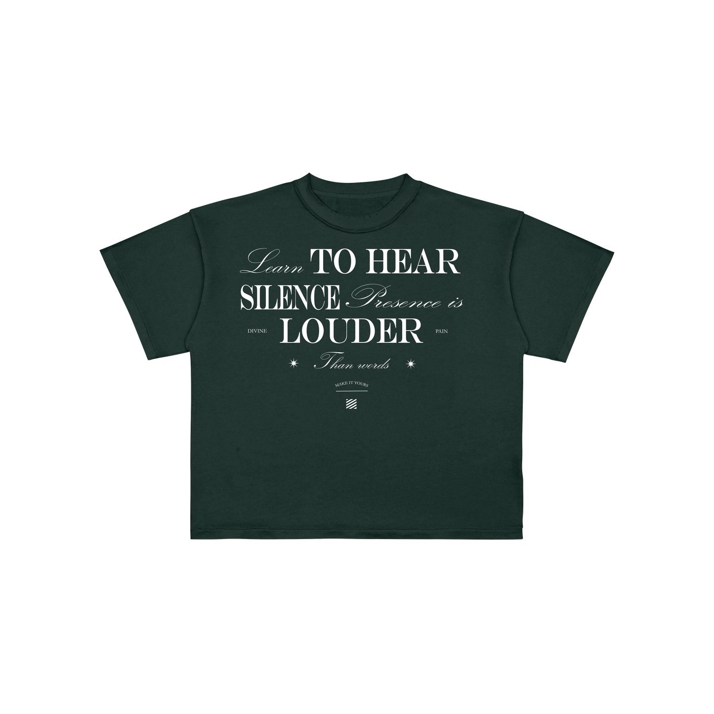 CROP-TOP VERDE "Learn To Hear Silence"