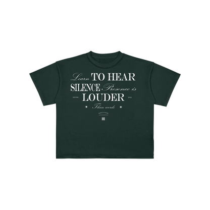 CROP-TOP VERDE "Learn To Hear Silence"