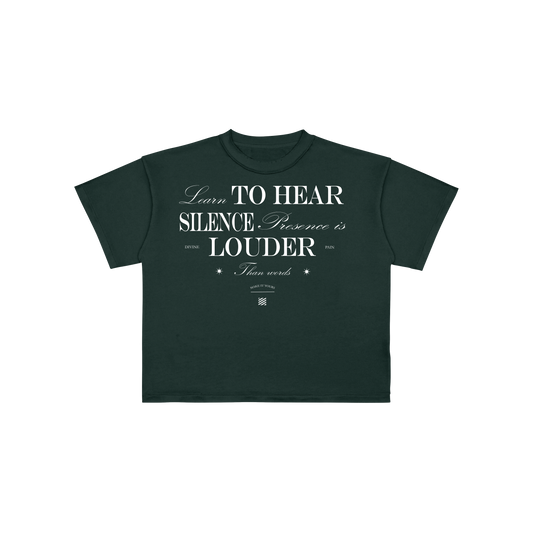 CROP-TOP VERDE "Learn To Hear Silence"