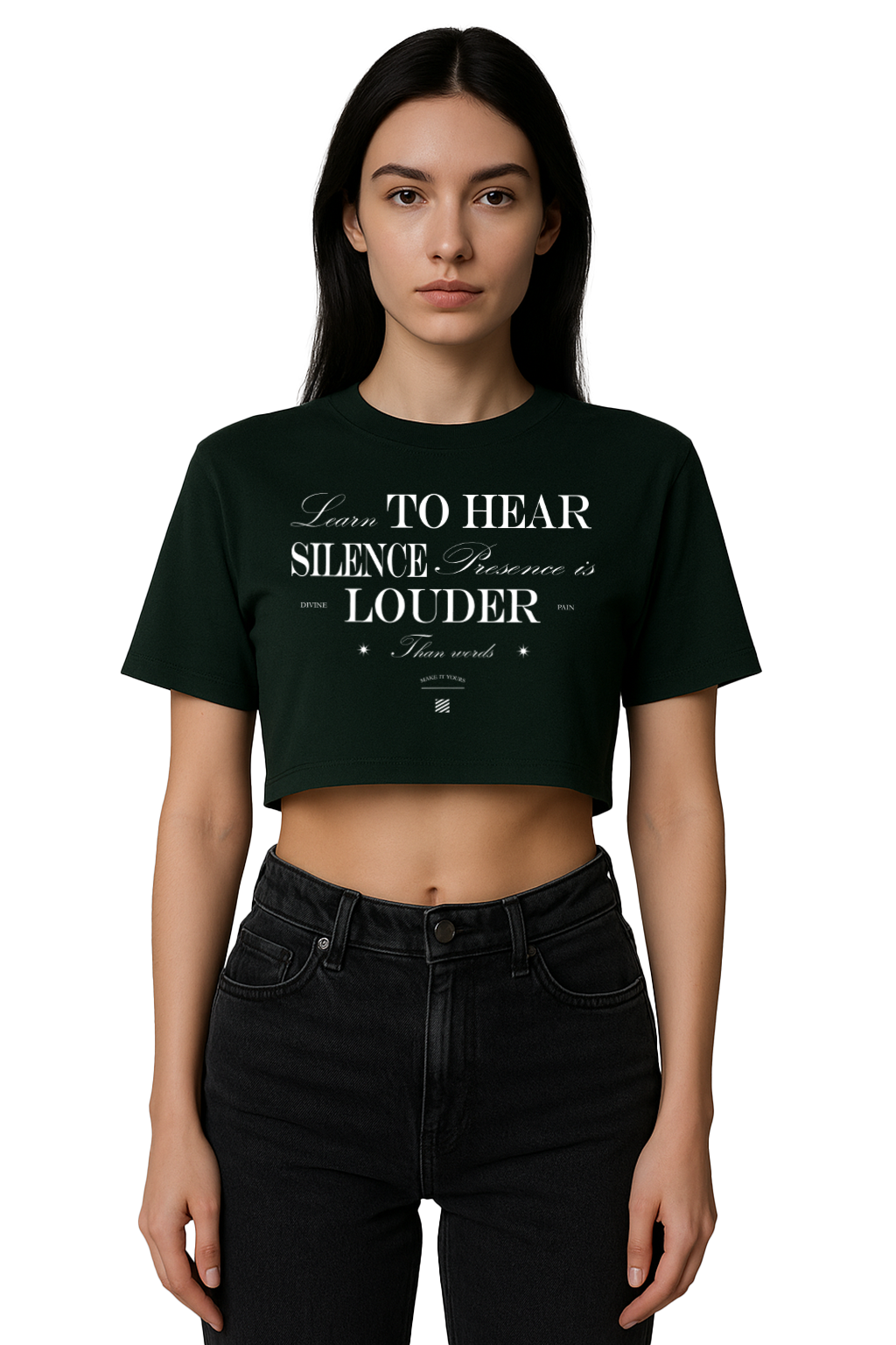 CROP-TOP VERDE "Learn To Hear Silence"