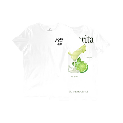 Camiseta Fresca De Lujo Blanco “Margarita — Summer Indulgence”
