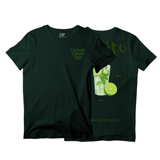 Camiseta Fresca De Lujo Verde Oscuro “Mojito — Summer Indulgence”