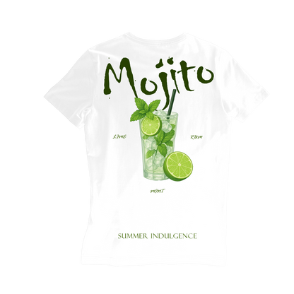 Camiseta Fresca De Lujo Blanco “Mojito — Summer Indulgence”