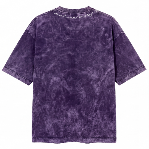 CAMISETA ACIDWASH PURPURA "Paradise"