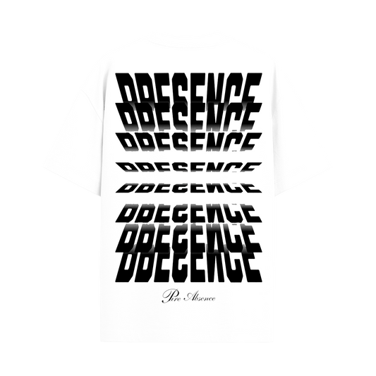 WHITE OVERSIZED T-SHIRT "PRESENCE"