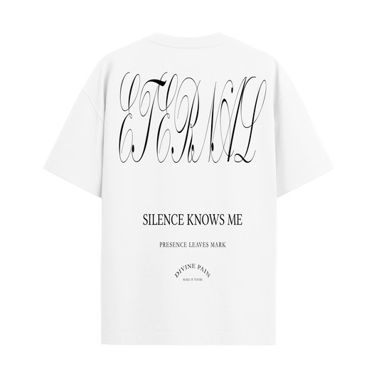 WHITE OVERSIZED T-SHIRT "ETERNAL"