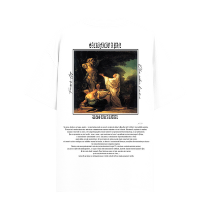 Camiseta Oversize Blanco "Sacrificio a Pan"