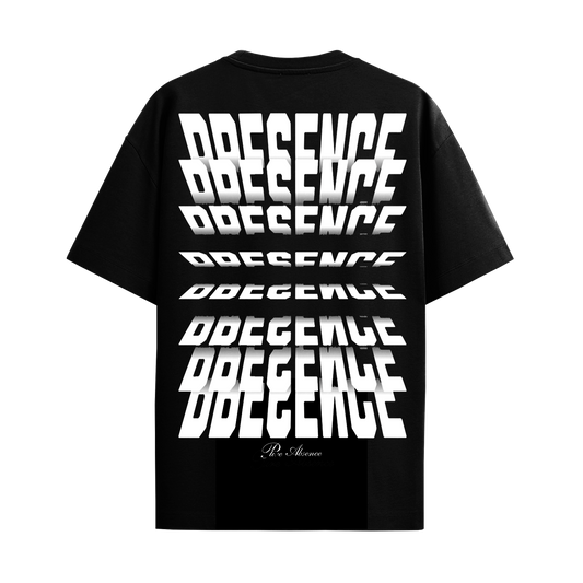 CAMISETA OVERSIZE NEGRO "PRESENCE"