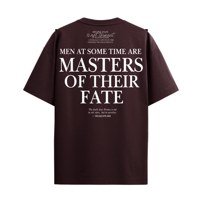 CAMISETA OVERSIZE ROJO "Masters Of Their Fate"