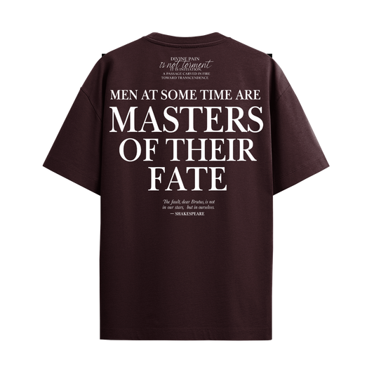 CAMISETA OVERSIZE ROJO "Masters Of Their Fate"