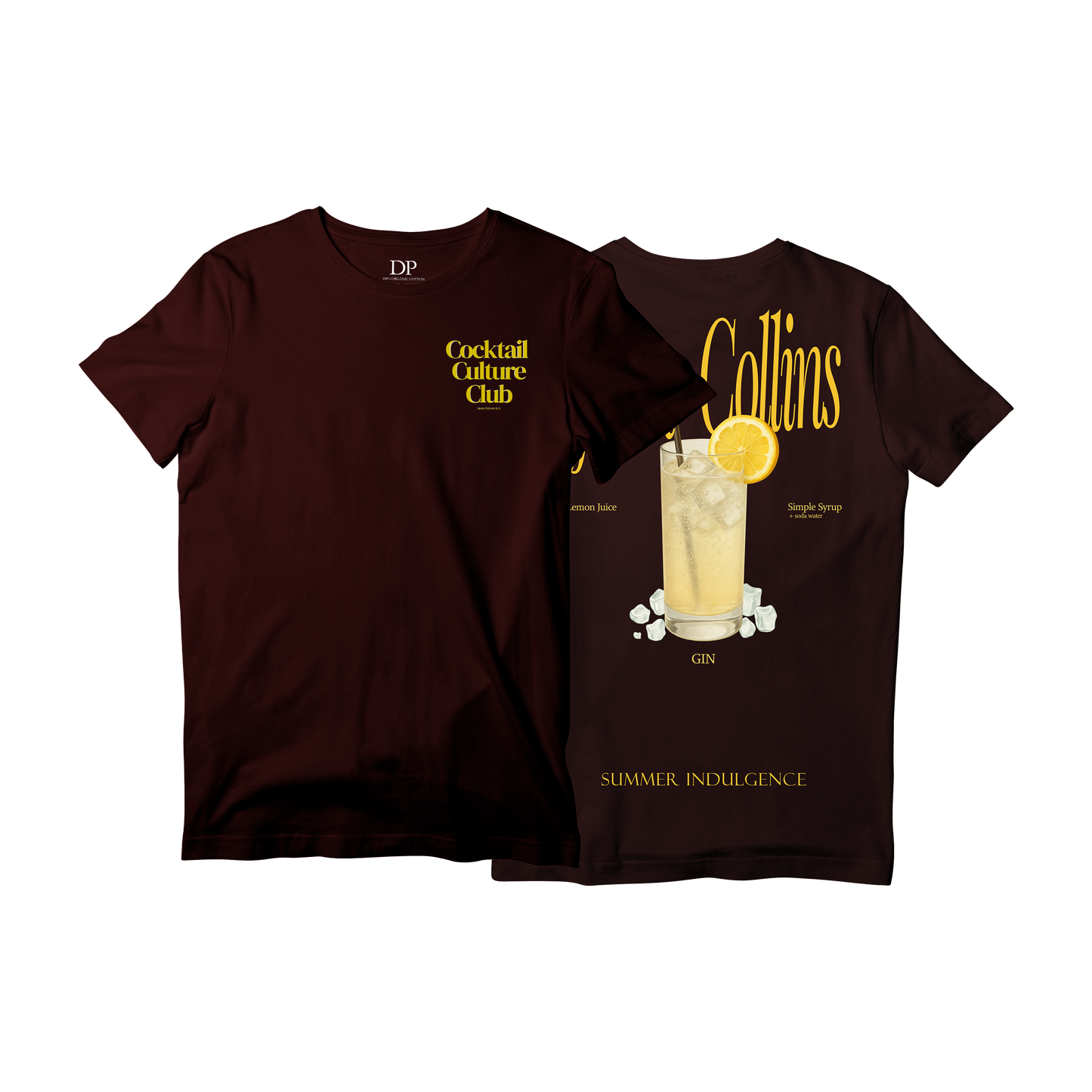 Camiseta Fresca De Lujo Rojo “Collins — Summer Indulgence”
