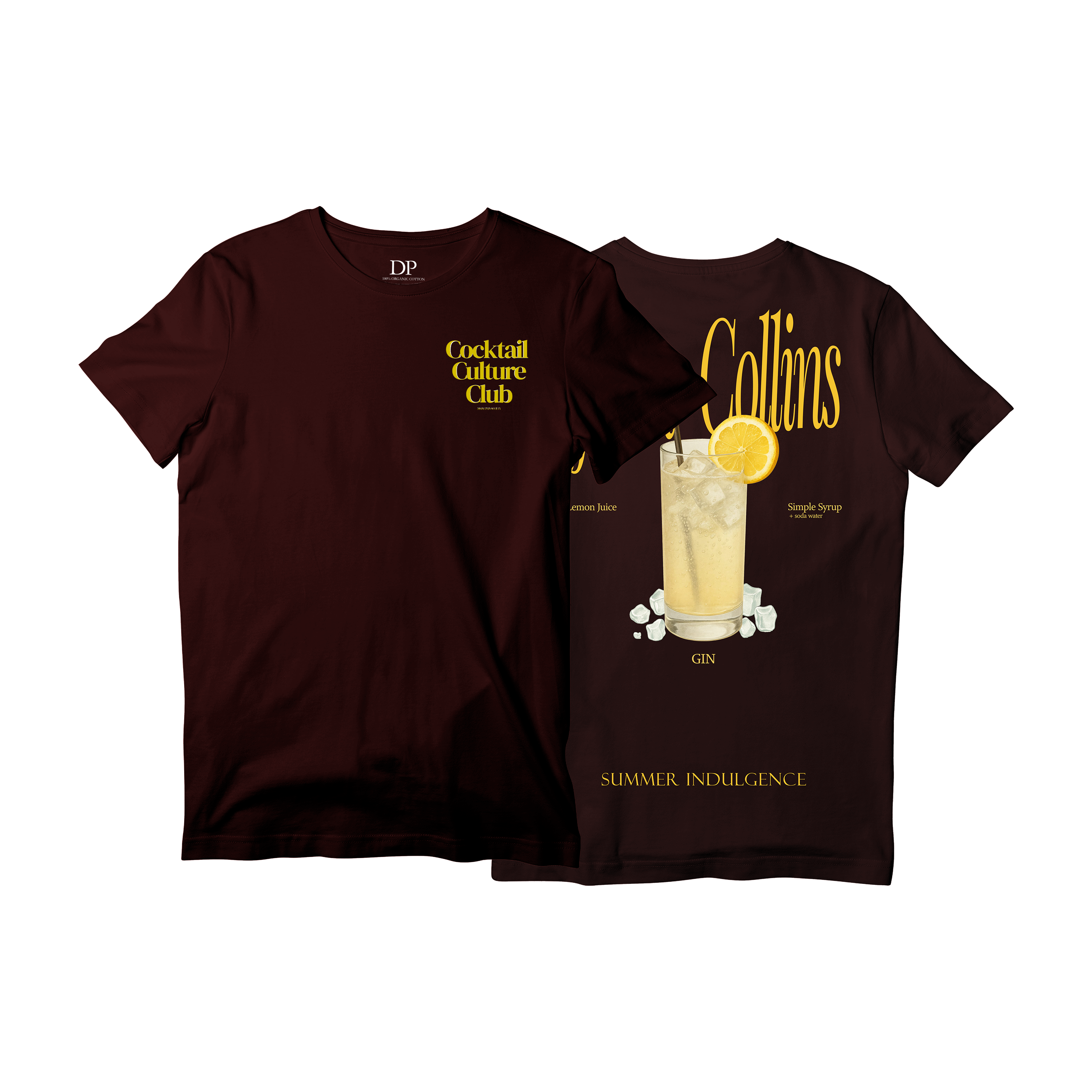 Camiseta Fresca De Lujo Rojo “Collins — Summer Indulgence”
