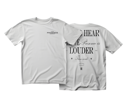 CAMISETA PESADA BLANCO "Learn To Hear Silence"