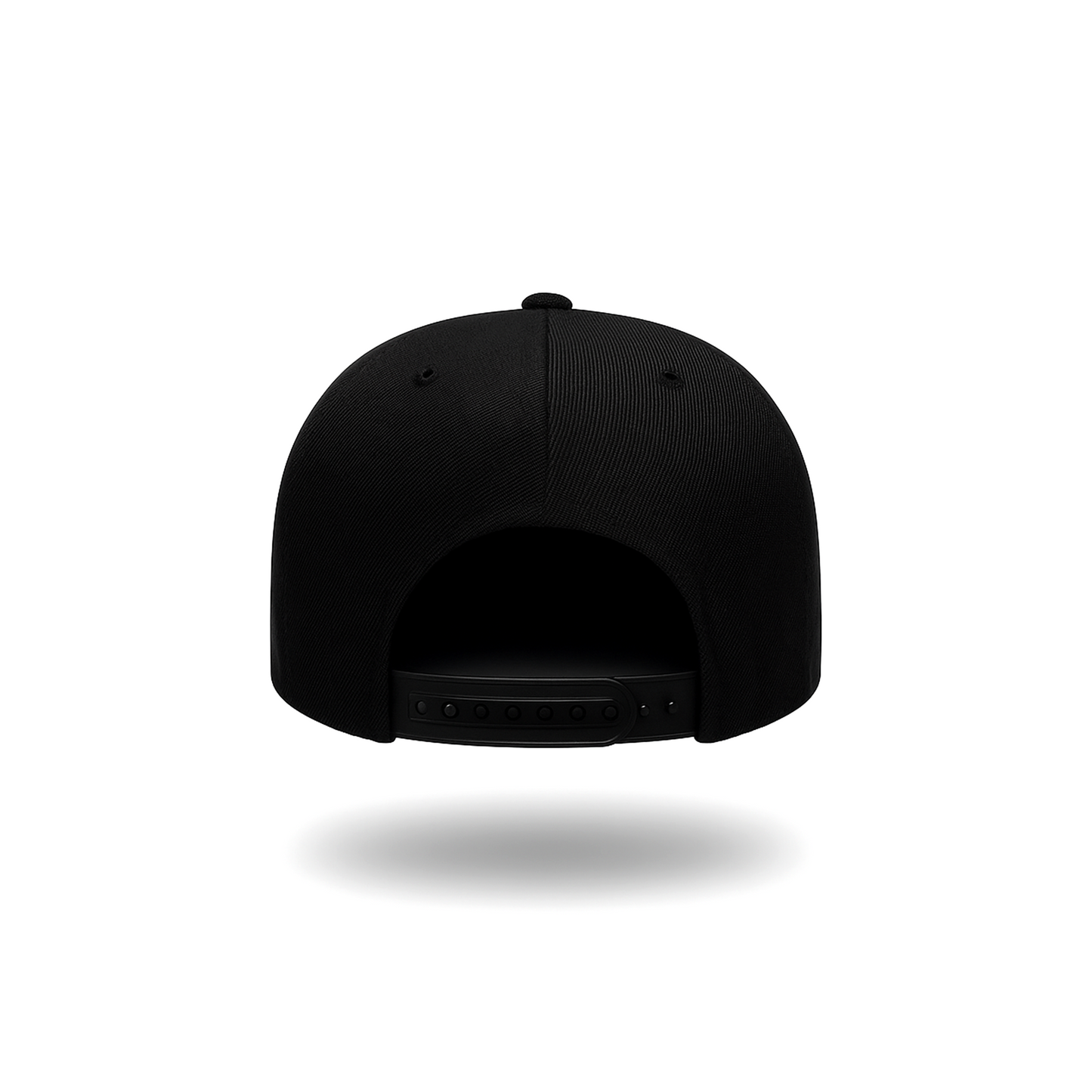 GORRA PLANA NEGRO BORDADO TIPOGRAFIA "DP"