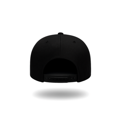 GORRA PLANA NEGRO BORDADO TIPOGRAFIA "DP"