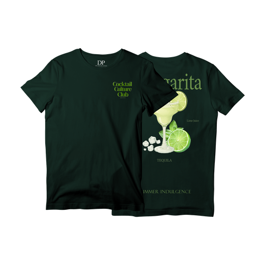 Camiseta Fresca De Lujo Verde Oscuro “Margarita — Summer Indulgence”